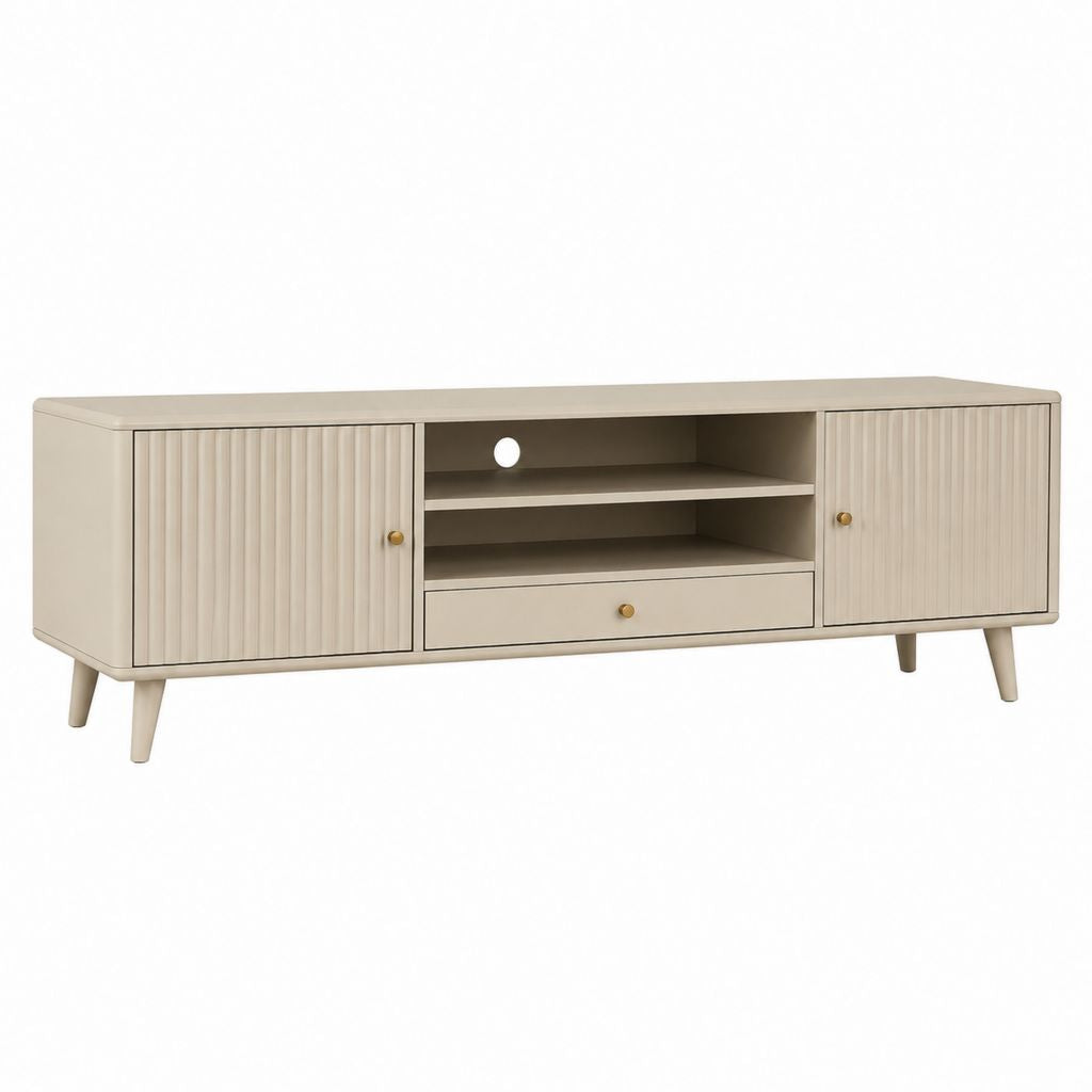 TV Lowboard Beige MDF rechteckig 180 x 40 x 55 cm