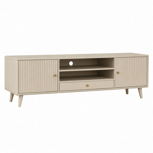 TV Lowboard Beige MDF rechteckig 180 x 40 x 55 cm