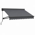 Manuelle Gelenkarmmarkise anthrazit aus Polyester rechteckig 300 x 250 cm
