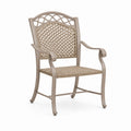 Gartenstuhl mit Armlehnen Beige Aluminium und PE-Rattan 61 x 66 x 100 cm